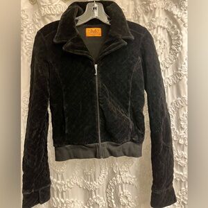 Vintage Juicy Couture black quilted zip up jacket size S in great condition